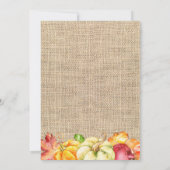 パンプキン オータム ベイビー シャワー 男の子 ラスティック バルーン 招待状 (裏面)