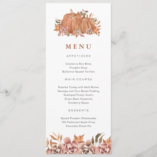 パンプキン オータム メニュー (正面)