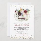 パンプキン カップル ベビーシャワー エレガント  招待状 (正面)