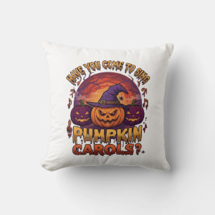 パンプキン+キャロル+ハロウィン+カボチャ+魔女の帽子+ミュージカ クッション