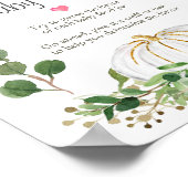 パンプキン グリーン ブライダルシャワー 赤ちゃんの離乳食を当ててみよう ポスター (角)