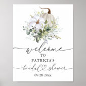 パンプキン グリーン 秋のウェルカムポスター ブライダルシャワー ポスター (正面)