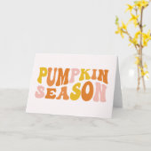 パンプキン シーズン カード (黄色い花)
