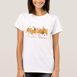 パンプキン シーズン フォール コージー オートムン パンプキン パス Tシャツ