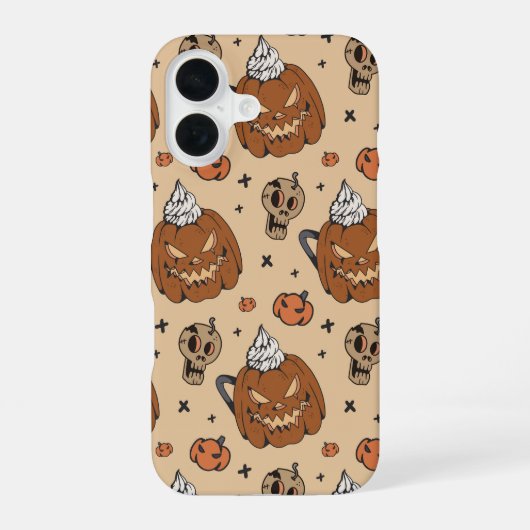 パンプキン・スクリーム - ハロウィーンの恐怖 iPhone 16ケース (裏面)