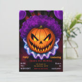パンプキン スケアリー キラー クラウン ハロウィン 誕生日 パーティー 招待状 (スタンド正面)