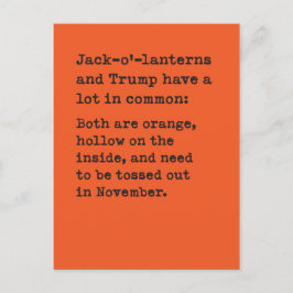 パンプキン&トランプハロウィンジョーク ポストカード