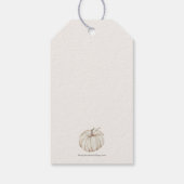 パンプキン ニュートラル ベビーシャワー ギフト ギフトタグ (裏面)