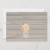 パンプキン ニュートラル ベビーシャワー 招待状 (裏面)