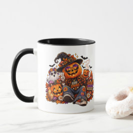 パンプキン・バイブス・ハロウィンマグ | スプーキーシーズンのコーヒー マグカップ