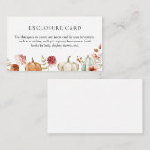 パンプキン バーガンディ フラワ シャワー エンクロージャー カード (正面/裏面)