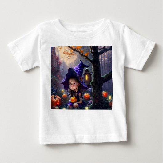 パンプキン/ファンタジー/ハロウィン/アニメ風 ベビーTシャツ (正面)