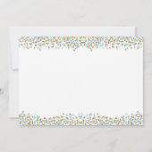 パンプキン ファーストバースデー 招待状 ブルーとゴールド (裏面)