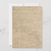 パンプキン ファースト バースデー 招待状 オレンジ色の麻布 (裏面)