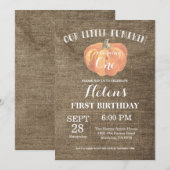 パンプキン ファースト バースデー 招待状 バルーン (正面/裏面)