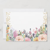 パンプキン ファースト バースデー 招待状 花 モチーフ ゴールド (裏面)