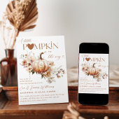 パンプキン&フラワーボホ秋ベビーシャワー 招待状