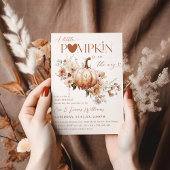 パンプキン&フラワーボホ秋ベビーシャワー 招待状
