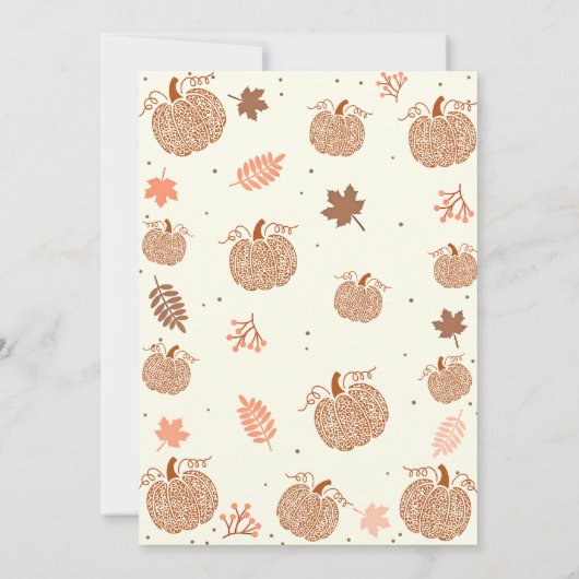 パンプキン フレンズギビングを集めよう 招待状 (裏面)