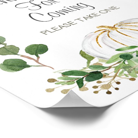 パンプキン ブライダルシャワー ご来場ありがとうございました ポスター (角)