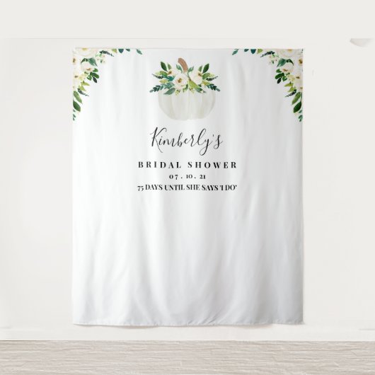 パンプキン ブライダルシャワー 背景, フォトブース プロップ タペストリー (正面)