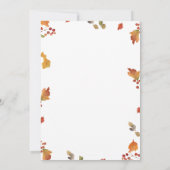 パンプキン ブリュース おむつ 秋の葉 性別発表 招待状 (裏面)