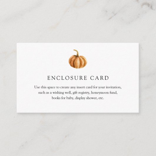 パンプキン プライド 封入カード エンクロージャーカード (正面)