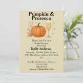 パンプキン&プロセッコ秋ハロウィーンブライダルシャワー 招待状 (スタンド正面)