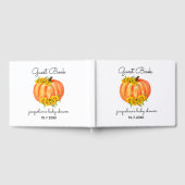 パンプキン ベイビーシャワー 秋のゲストブック ゲストブック (全面)