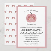 パンプキン ベイビー ガール ベイビーシャワー 招待状 (正面/裏面)