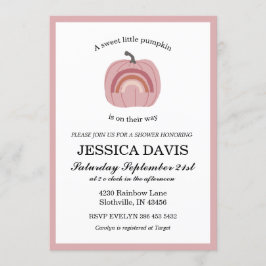 パンプキン ベイビー ガール ベイビーシャワー 招待状