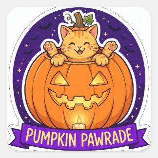 パンプキン・ポウレード ハロウィン 猫 ステッカー