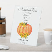 パンプキン ミモザ バー 秋のウェディング 台座サイン (インサイチュ)