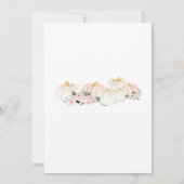 パンプキン ラスティック フラワーフォール ベイビーシャワー 招待状 (裏面)