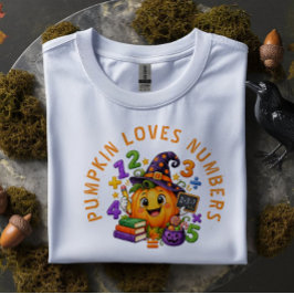 パンプキン・ラブズ・ナンバーズ 数学教師 ハロウィン Tシャツ