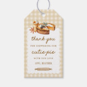 パンプキン リトル キューティー パイがやってくる！ベイビー シャワー ギフトタグ (正面)