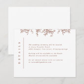 パンプキン ヴァインズ モノグラム ウェディング インサート エンクロージャーカード (正面/裏面)