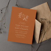 パンプキン ヴァインズ モノグラム ウェディング インビテーション