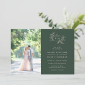 パンプキン ヴィネ モノグラム ウェディング インビテーション (スタンド正面)