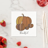 パンプキン 感謝祭おめでとう スタンダードカクテルナプキン (インサイチュ)
