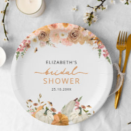 パンプキン 秋のブライダルシャワー 紙皿