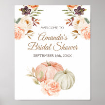 パンプキン 秋の恋 ブライダルシャワー ウェルカムサイン