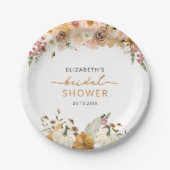 パンプキン 秋 ブライダルシャワー 紙皿 (正面)