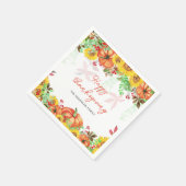 パンプキン 秋 感謝祭 ナプキン スタンダードカクテルナプキン (角)