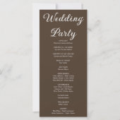 パンプキン&葉秋シダーブラウン結婚式 プログラム (裏面)
