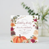 パンプキン 30歳誕生日パーティー ボヘミアンスタイルのストリングライト 招待状 (スタンド正面)