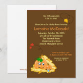 パンプキン 5x7 秋 赤ちゃん歓迎会 招待状 (正面/裏面)