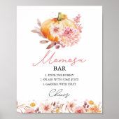 パンプキン MOMosa Bar ベビーシャワー サイン (正面)