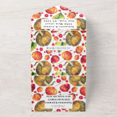 パンプキンRSVP秋カントリー素朴葉ズオレンジ オールインワン招待状 (外側)