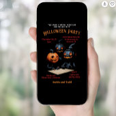 パンプキ不気味お洒落ン頭の姿ハロウィーン 招待状